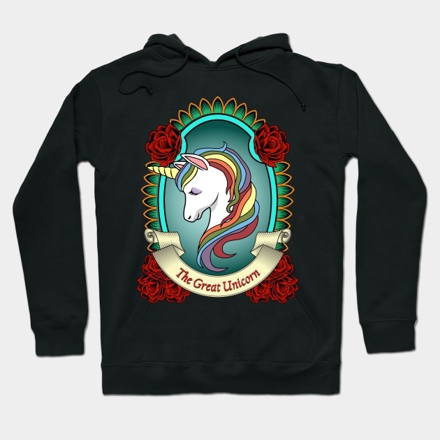 Vintage colorful unicorn Hoodie by mounier